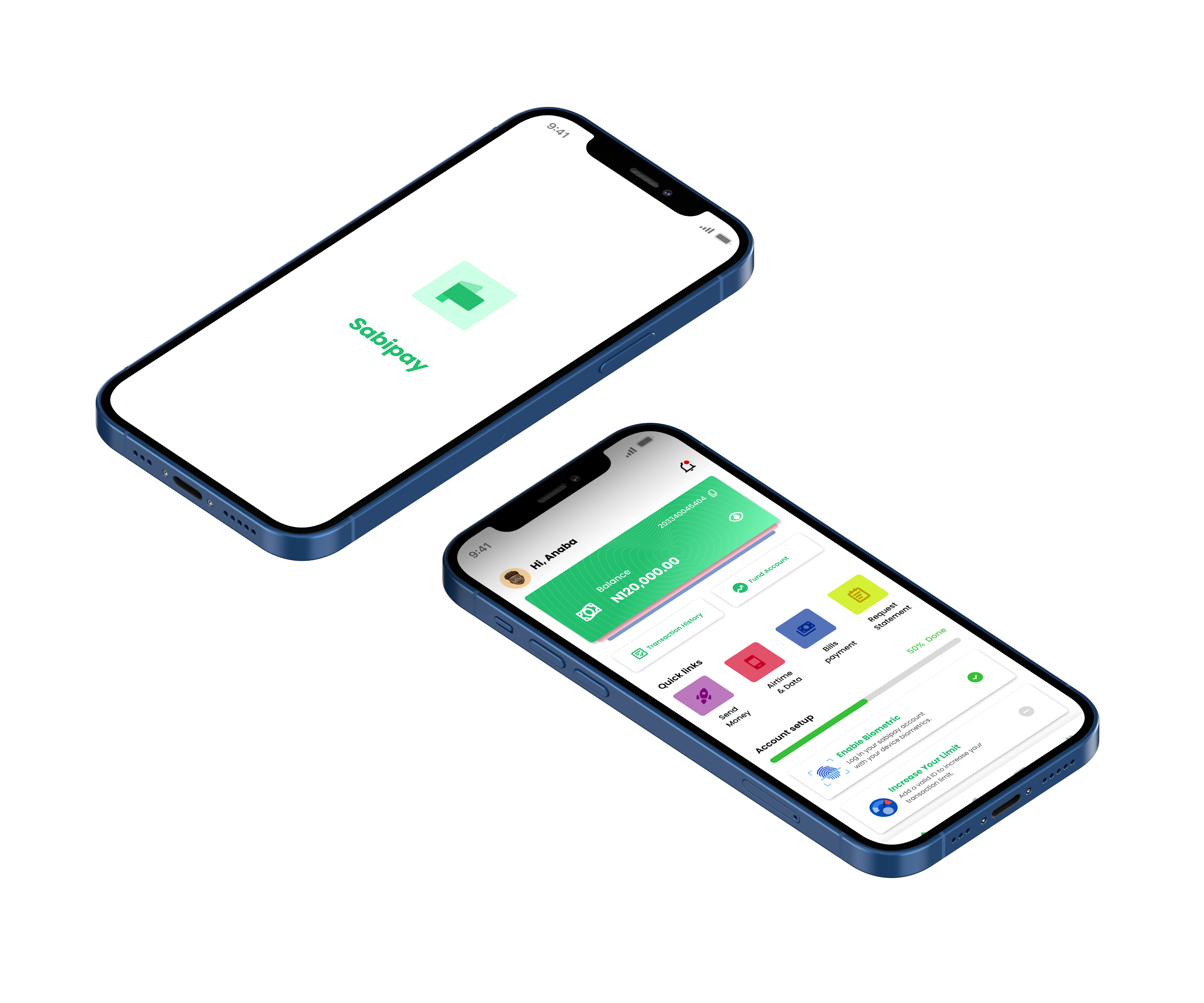 SabiPay mobile app interface